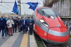 Arrivo a Roma del treno speciale con la delegazione di Confartigianato dall'Emilia Romagna