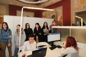 14 marzo 2019, la 4A del Liceo delle Scienze Umane in visita a Palazzo Vacchi Suzzi