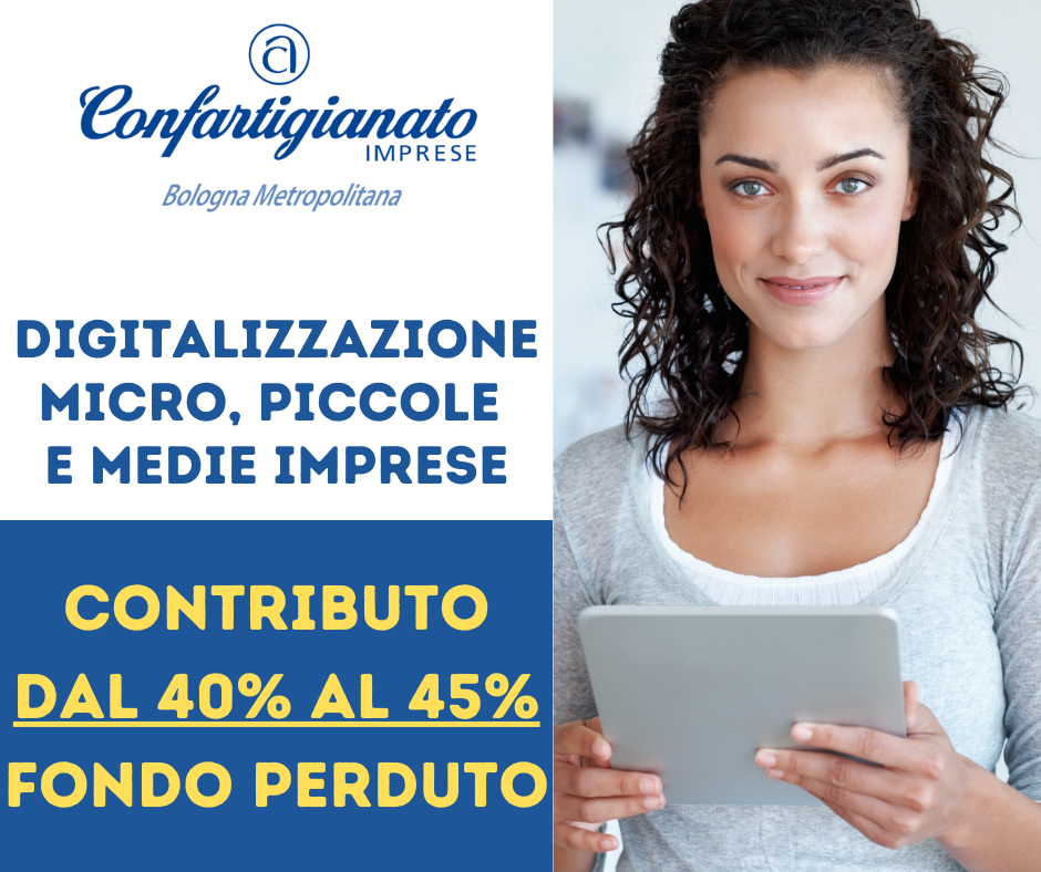 Contributo digitalizzazione imprese Emilia Romagna Confartigianato Bologna Metropolitana