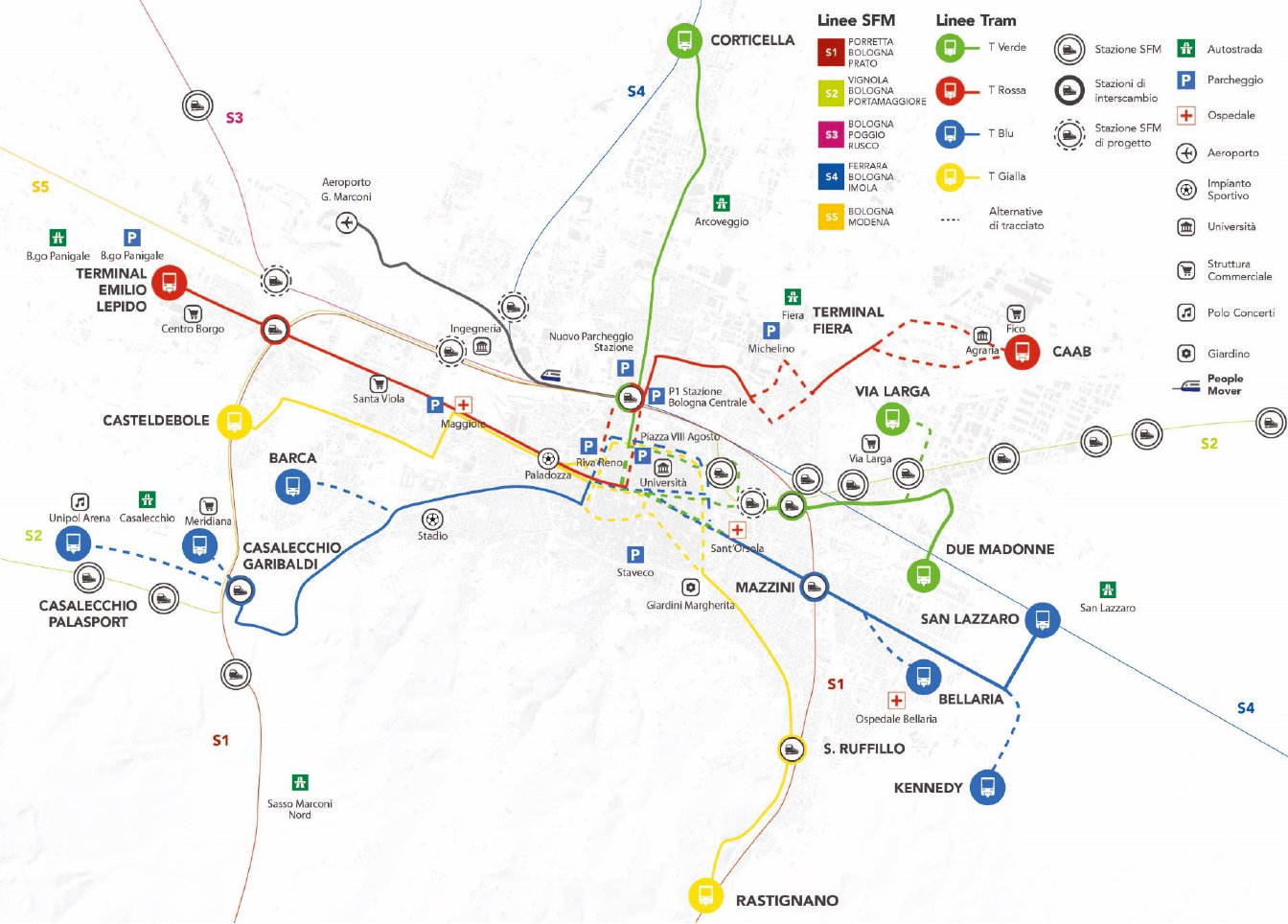 mappa tram Bologna linea rossa apertura cantieri febbraio 2023