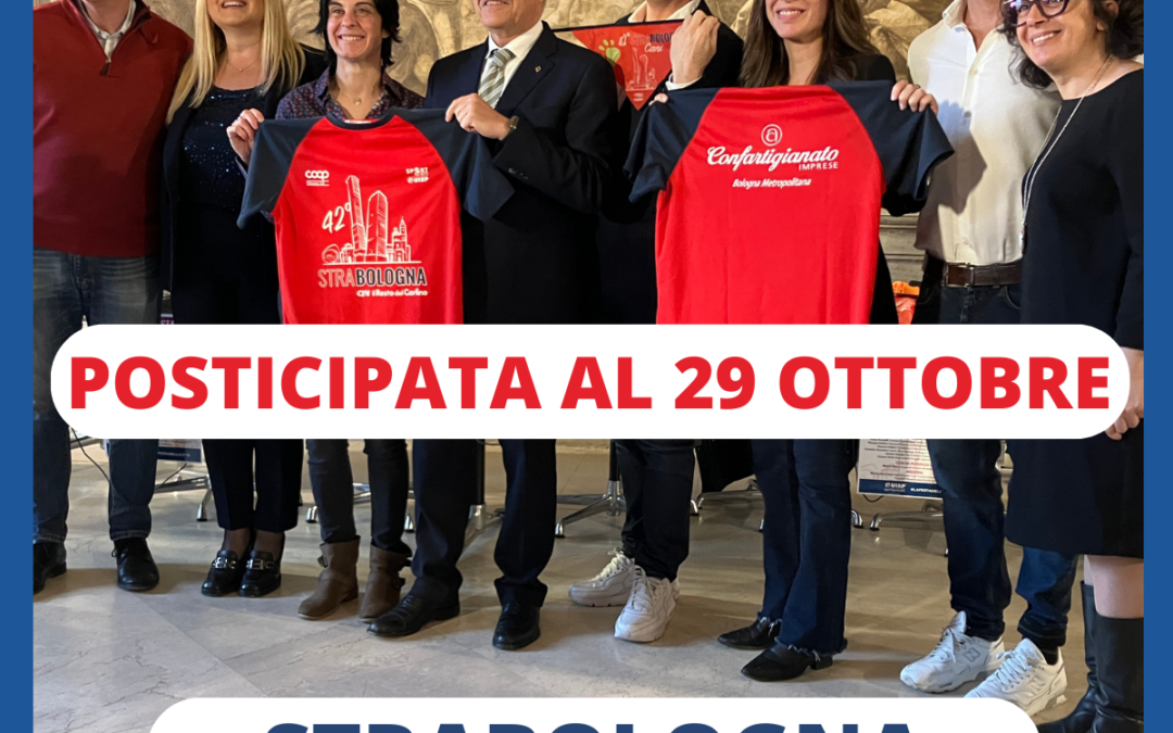 Posticipata la StraBologna al 29 ottobre 2023