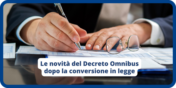 decreto omnibus conversione in legge