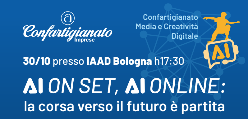 evento audiovisivo AI evento audiovisivo AI intelligenza artificiale produzione cinematografica video audio bologna 30 ottobre 2025